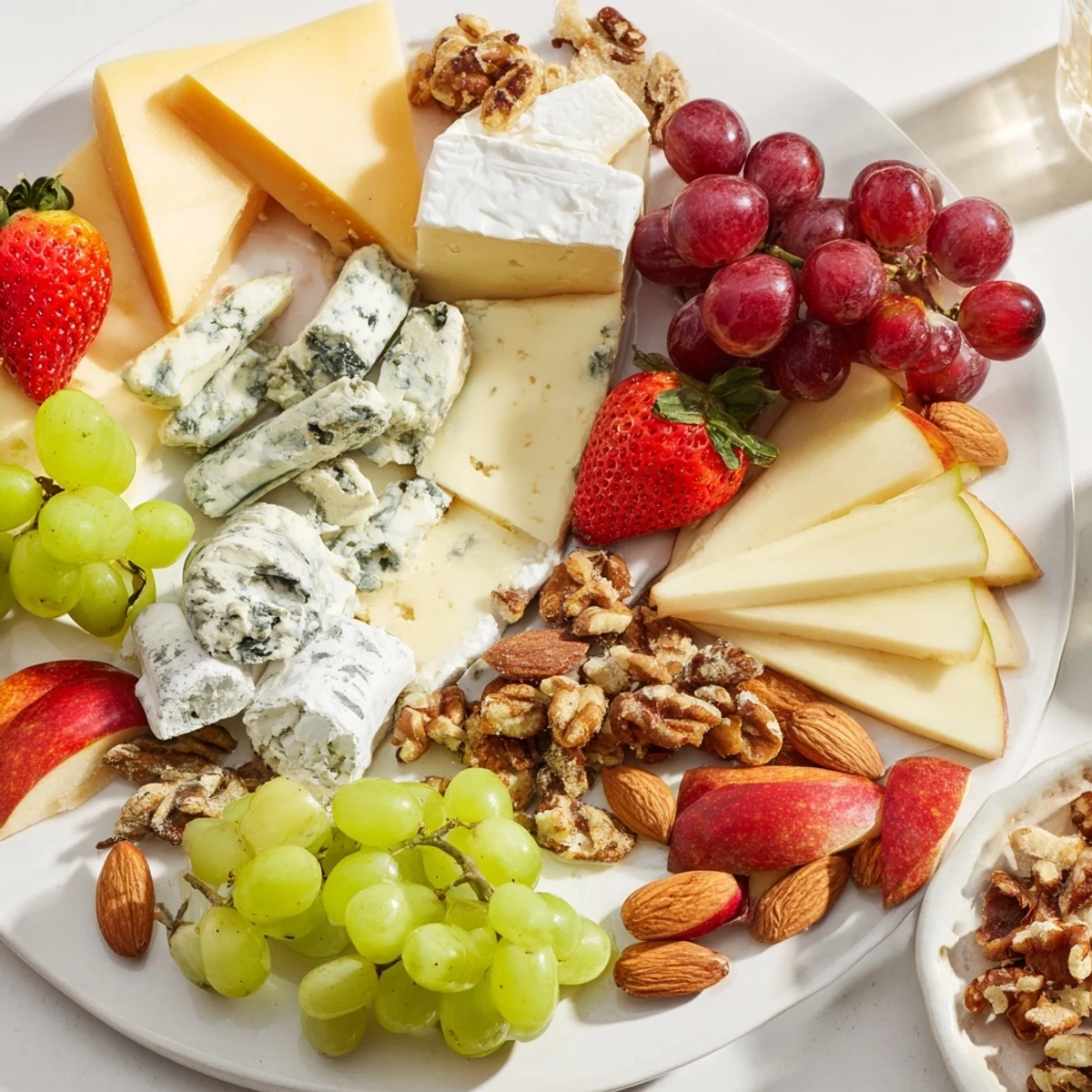 Vibrant Enchanted Forest Grazing Board, laden with colorful fruits, cheeses, and inviting crackers for a feast.
