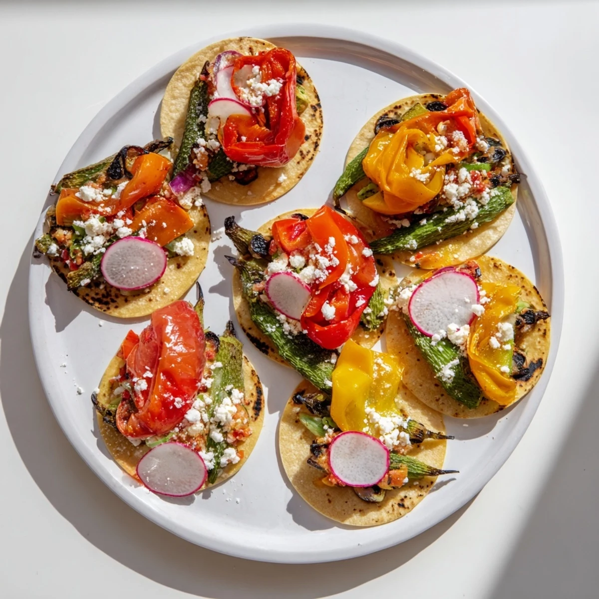 Enjoy a vibrant Desert Bloom Cactus Taco Board with toppings like creamy chipotle crema and fresh cilantro.