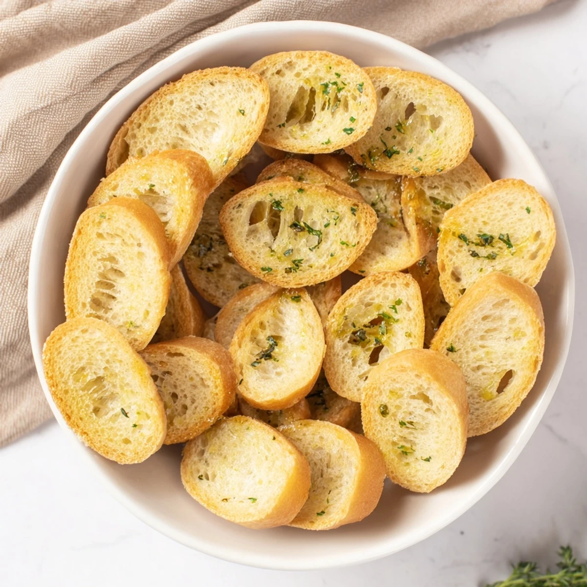 Enjoy the delicious aroma of baked baguette, a perfect recipe for a warm, savory appetizer.