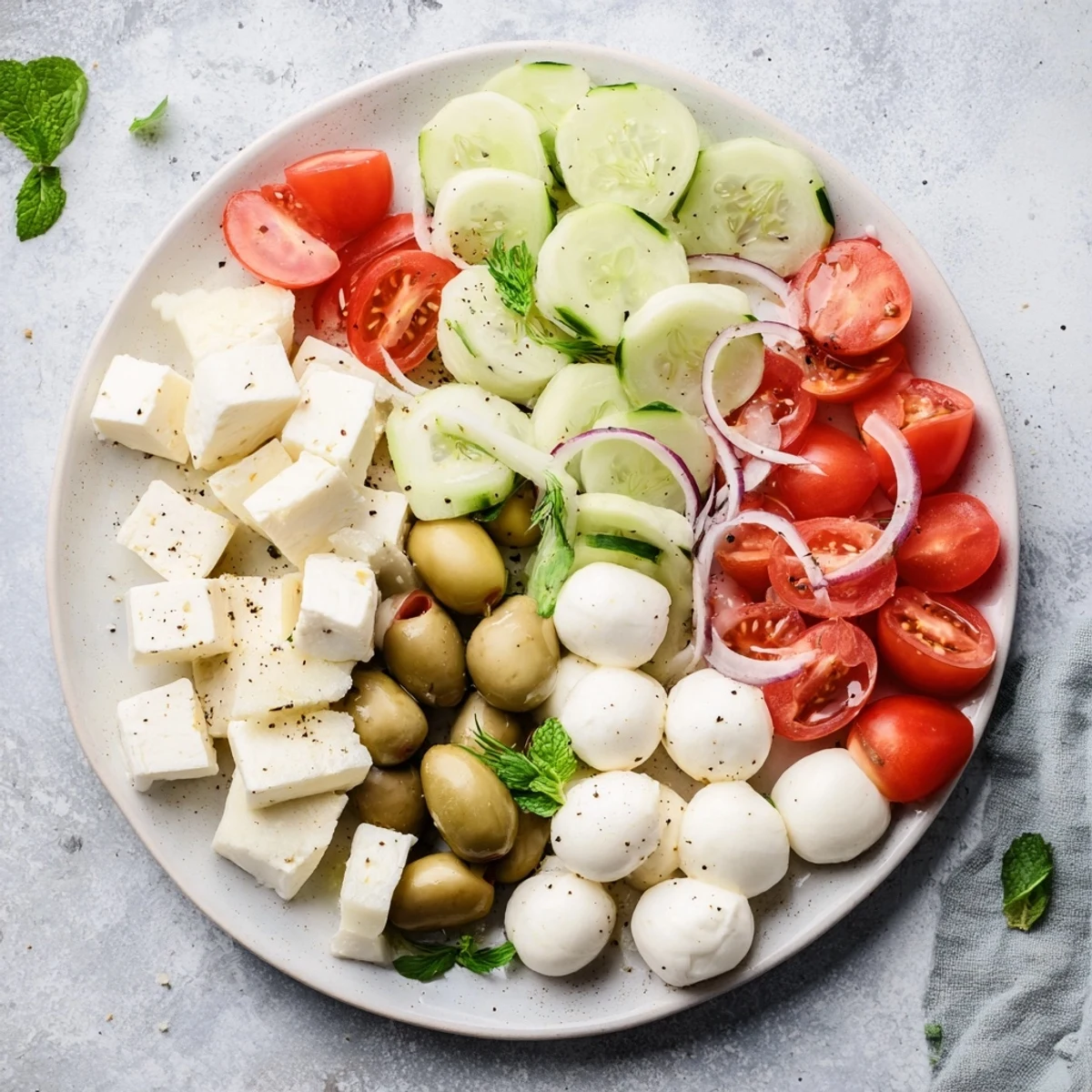 Sun-Drenched Patio mezze platter overflowing with colorful vegetables, perfect for sharing.