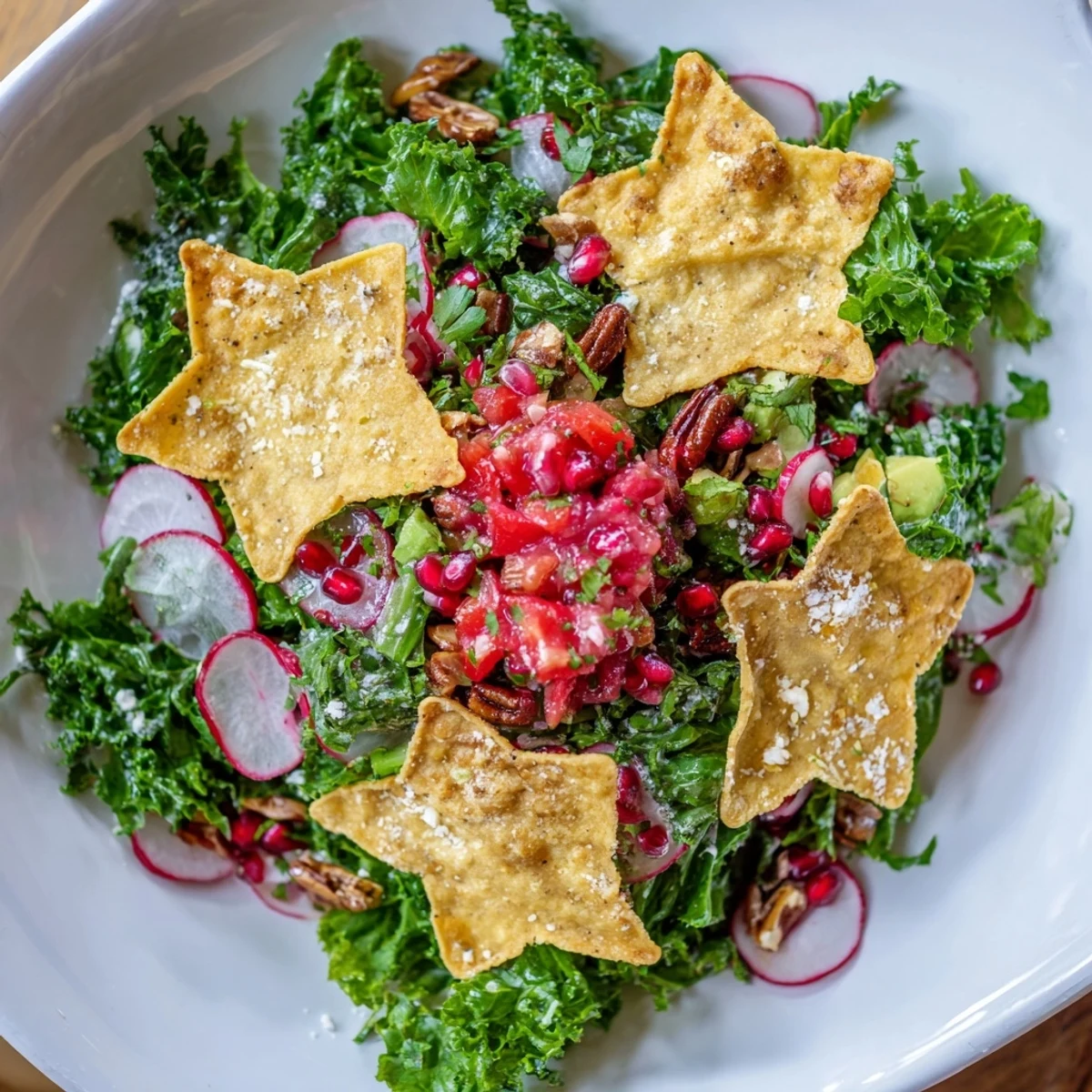 Winter Salad Snowflake Chips