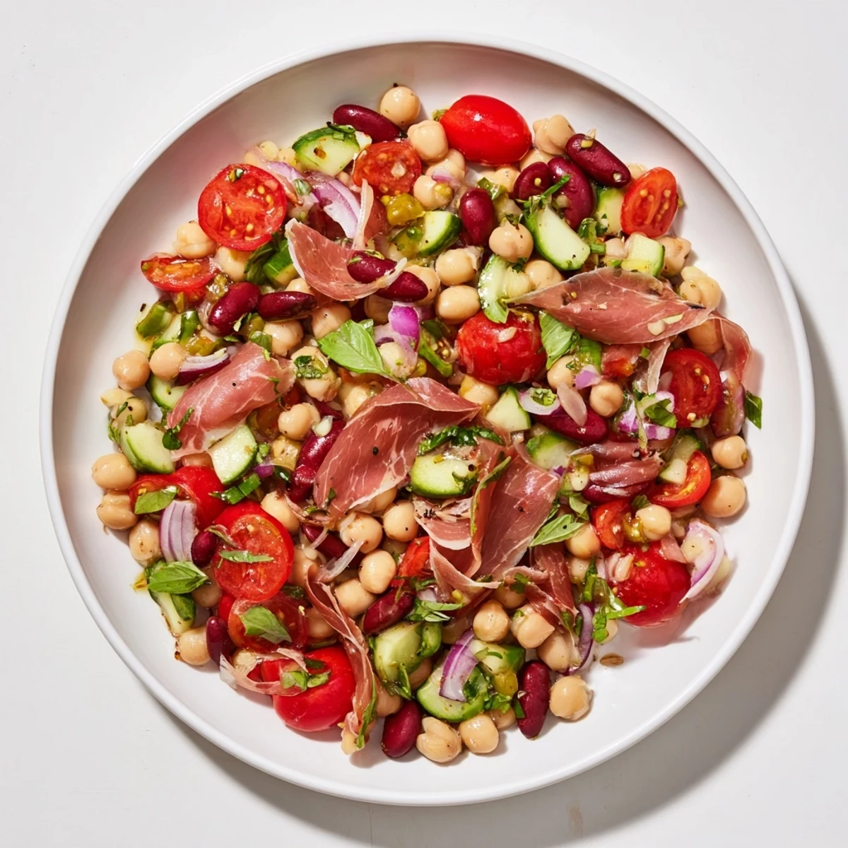 Dense Bean Salad Prosciutto