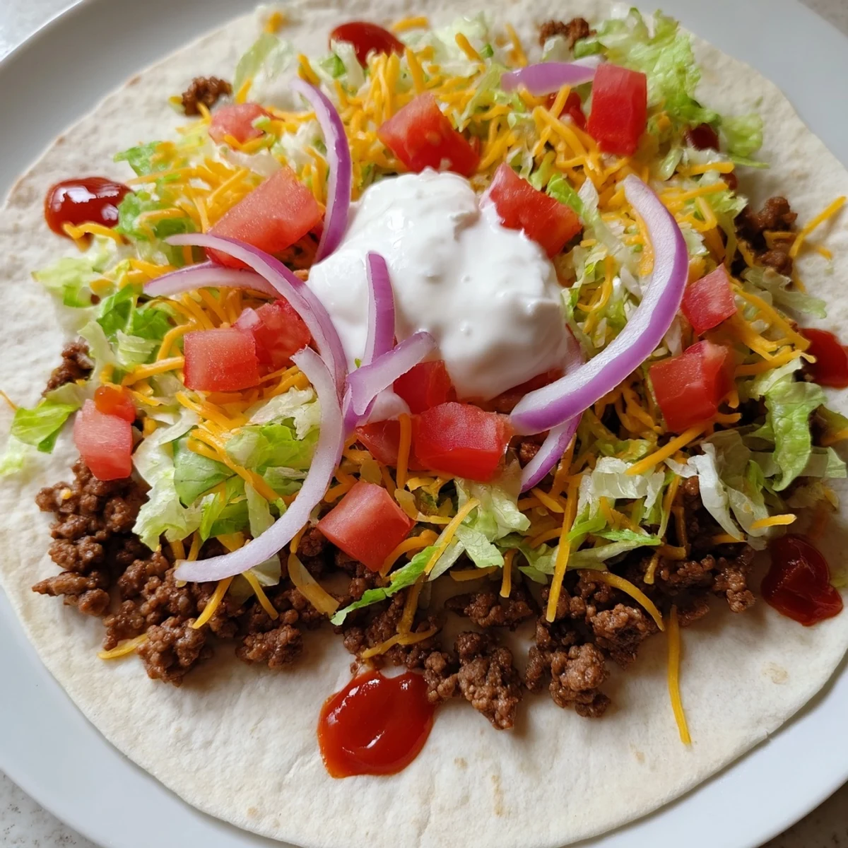 Close-up shot showing sizzling smash tacos, showcasing the perfectly seared edges and fillings.