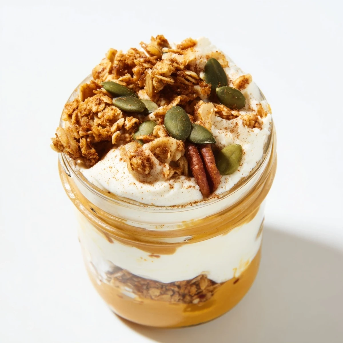 Enjoy this easy-to-make Pumpkin Yogurt Parfait, featuring autumn flavors and a creamy texture.