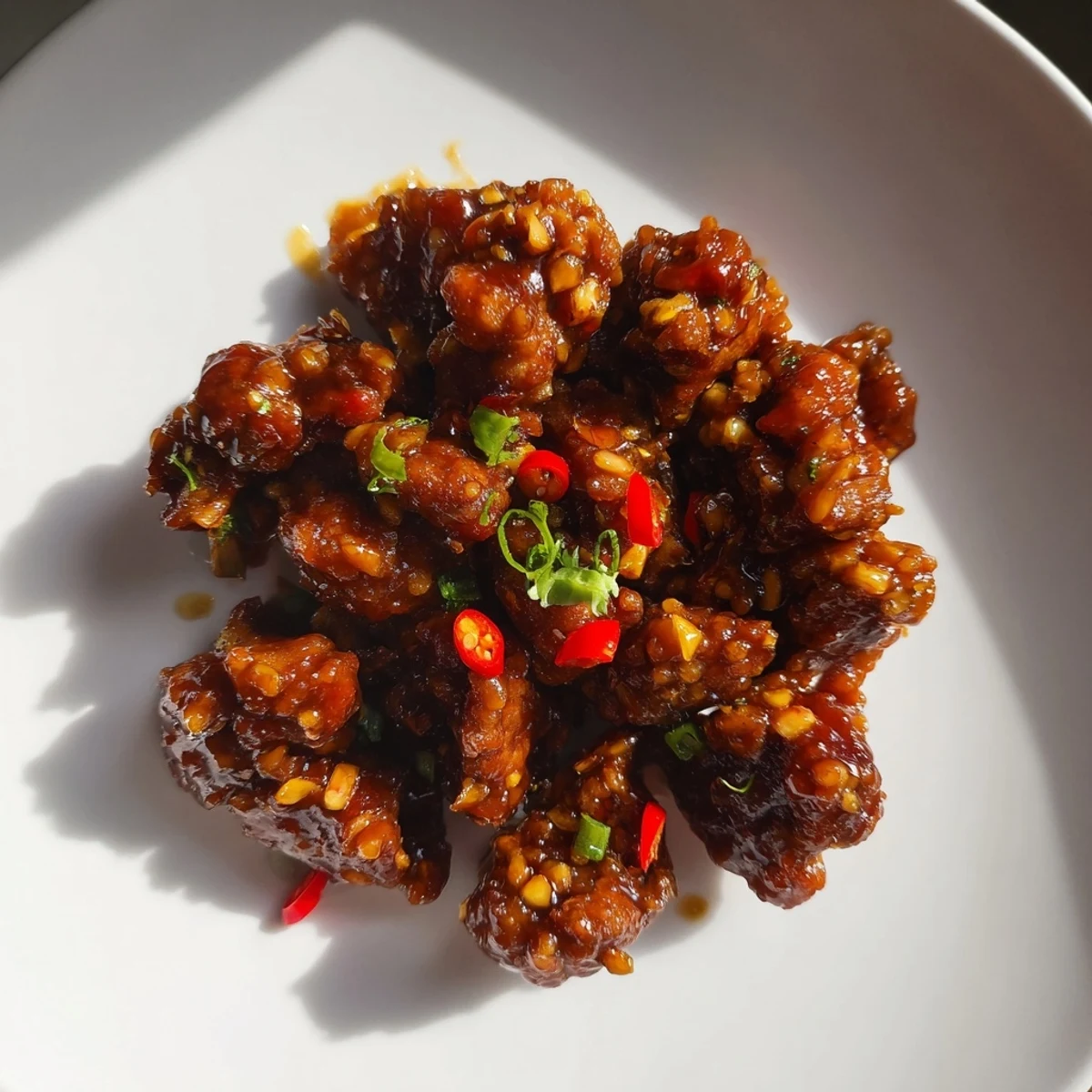 Savory Vietnamese Caramel Chicken glistening in a wok, garnished with fresh green spring onions.