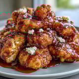 Crispy air fryer cauliflower wings tossed in tangy Buffalo sauce, perfect for game day snacking.  