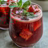 Vibrant watermelon lime sparkling punch with fresh mint and lime slices, perfect for spring gatherings.