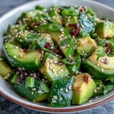 Smashed Cucumber and Avocado Salad