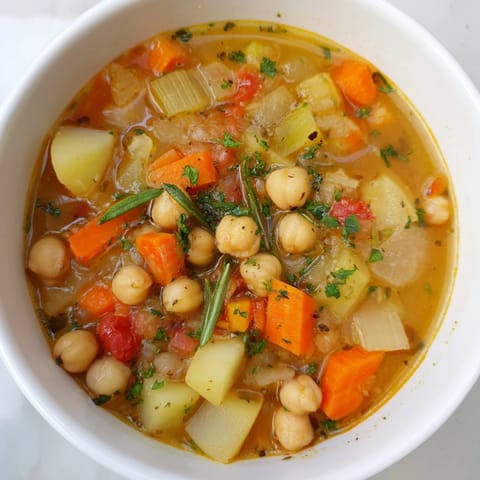 Quick-Soak Chickpea Rosemary Soup