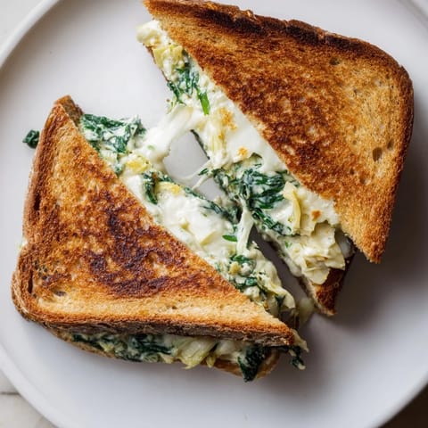 Spinach Artichoke Grilled Cheese