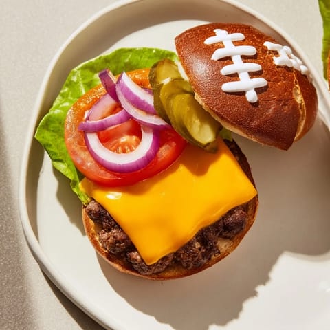 American Football Oval Burger Platter