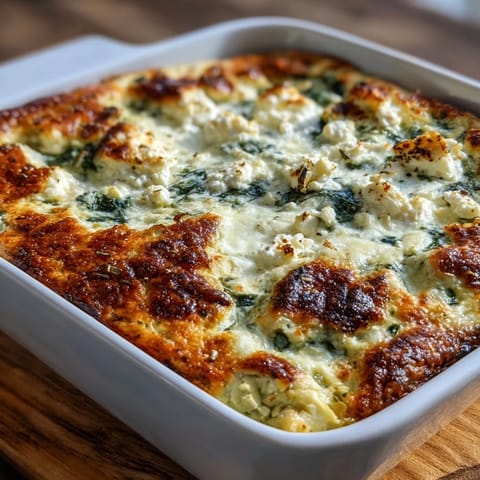 Creamy High Protein Spinach Artichoke Bake scooped onto a plate, revealing savory spinach and artichoke layers perfect for meal prep.