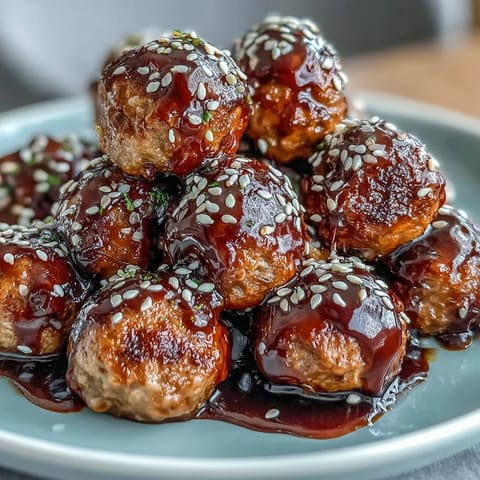Light Teriyaki Turkey Meatballs