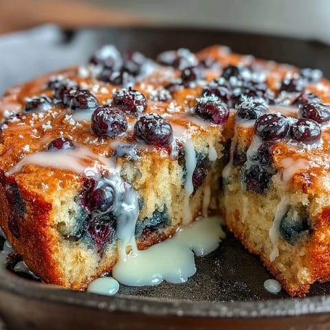 Blueberry Lemon Sourdough Skillet
