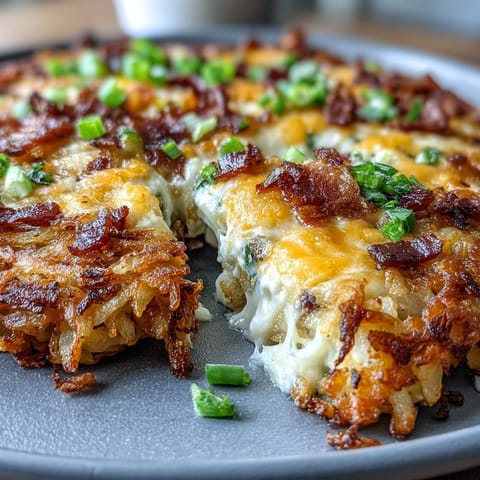 Hearty Father's Day Breakfast: Loaded Hash Brown Skillet, perfect for brunch.
