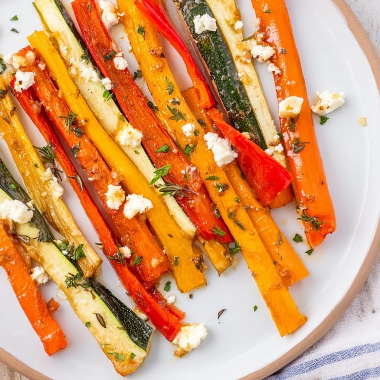 Golden-roasted Christmas Sleigh Veggie Rails with herbs and cheese—the perfect vegetarian appetizer for Christmas.