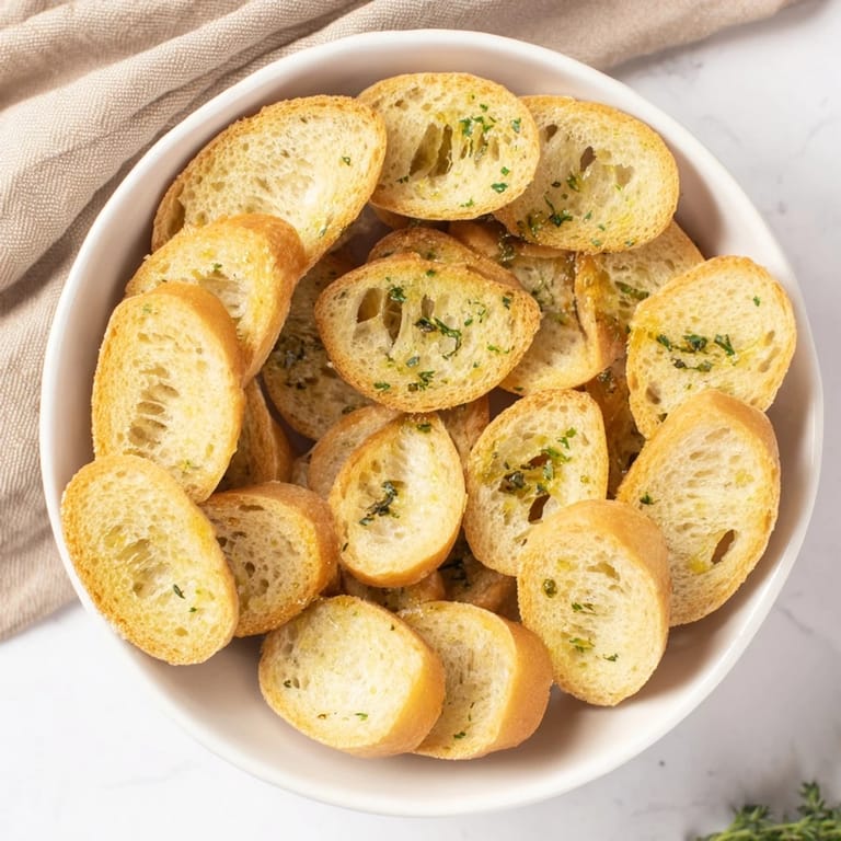 Enjoy the delicious aroma of baked baguette, a perfect recipe for a warm, savory appetizer.