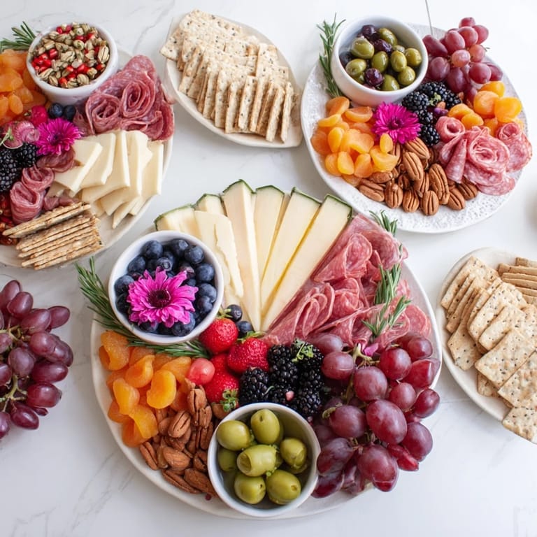 Taste the festive presentation of The Nutcracker Suite Board, a stunning grazing board with visual delights.