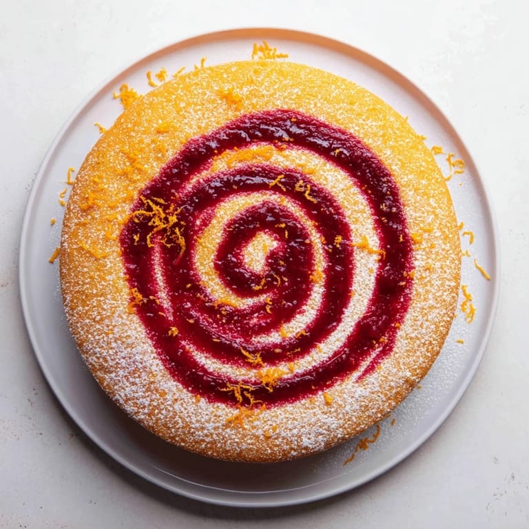 The freshly baked Cranberry Orange Swirl cake, showing a delicious, moist texture and aroma.