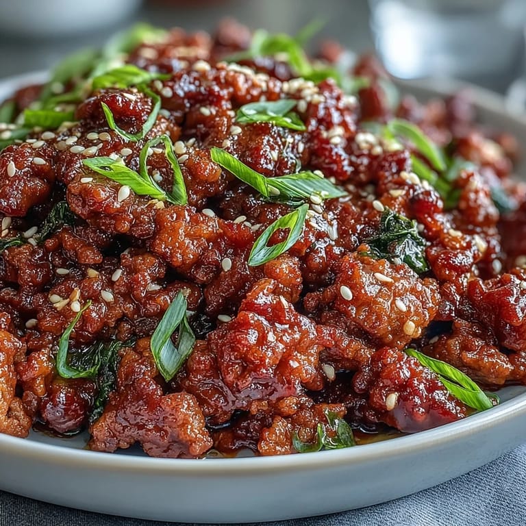 Aromatic garlic and ginger sizzle in hot sesame oil before this savory Korean-Style Ground Turkey is browned to juicy perfection.