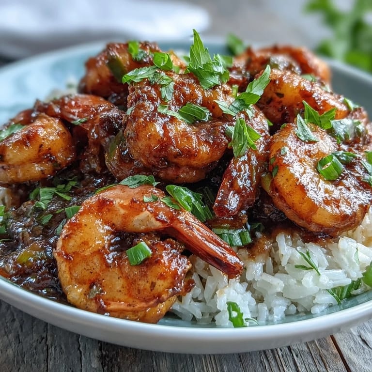 Bowl of Classic New Orleans Étouffée topped with fresh parsley and green onions, ready for a hearty dinner.