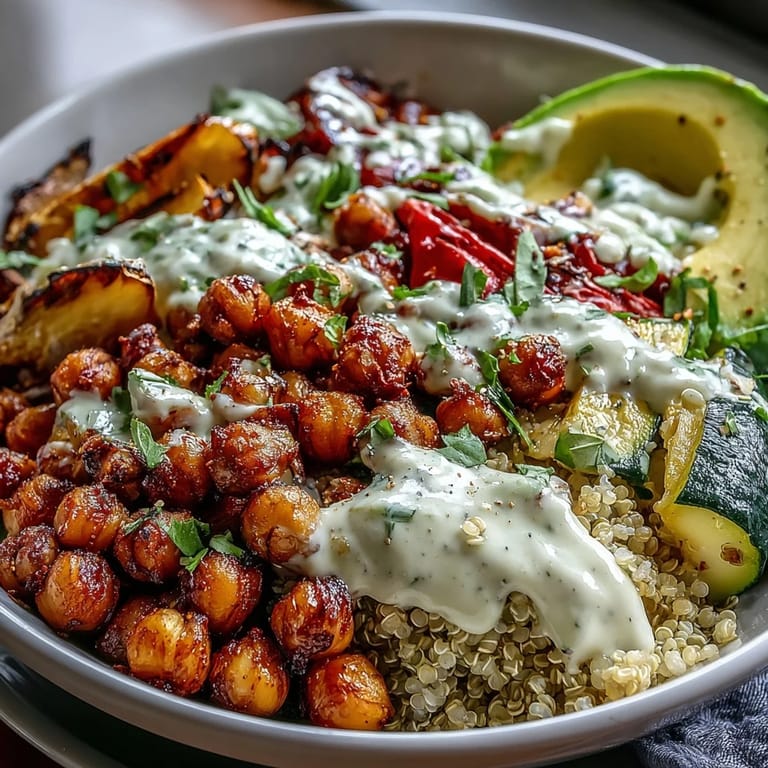A wholesome Mediterranean-inspired Roasted Chickpea Power Bowl perfect for meal prep.