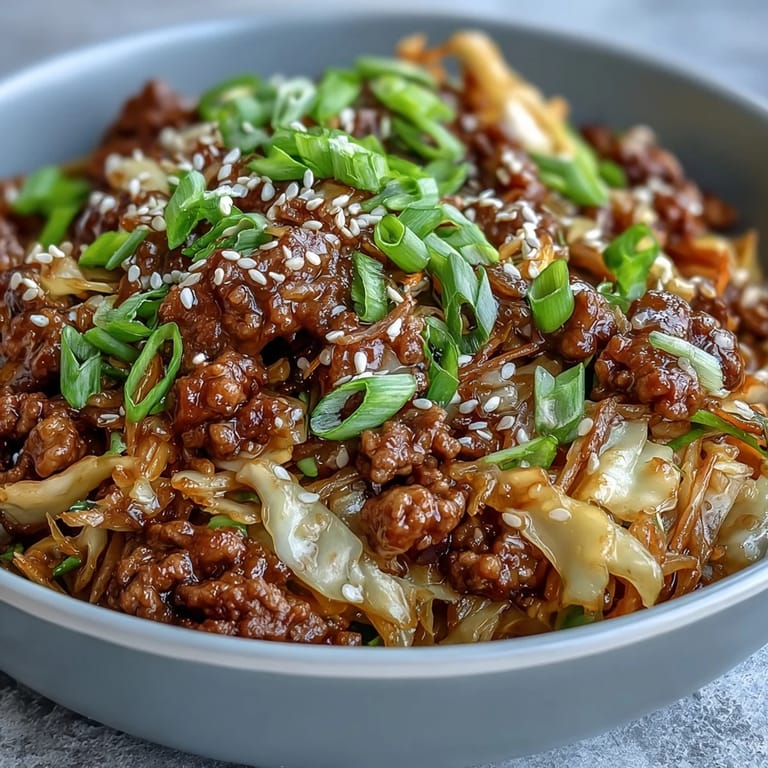 Quick-cooking ground turkey and wilted cabbage create a low-carb, savory bowl inspired by classic egg rolls.