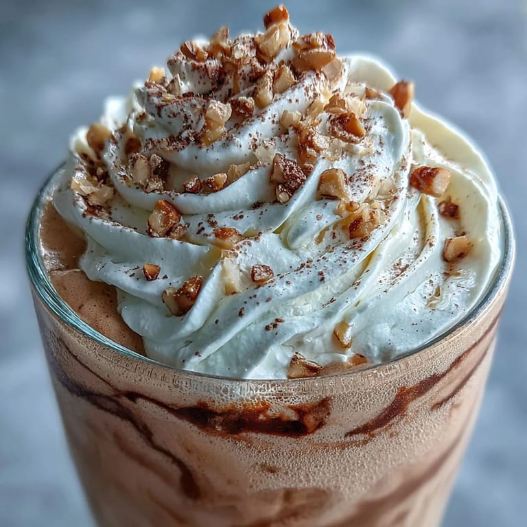 Smooth Hojicha milkshake blended with vanilla ice cream, garnished with whipped cream and Hojicha powder.