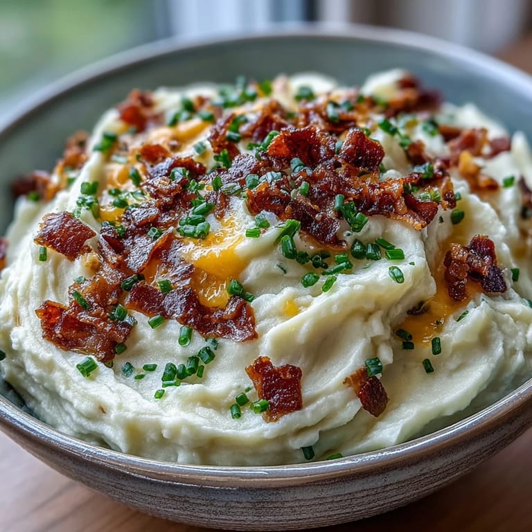 Close-up of golden roasted cauliflower florets for Keto Bacon and Cheddar Cauliflower Mash with garlic and cream cheese ingredients.