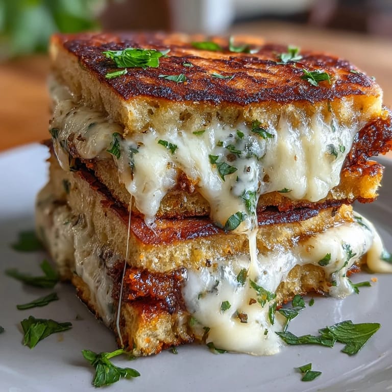 Crispy naan grilled to perfection with brown butter and garlic, oozing with melted mozzarella and a sprinkle of fresh herbs for a savory, comforting bite.