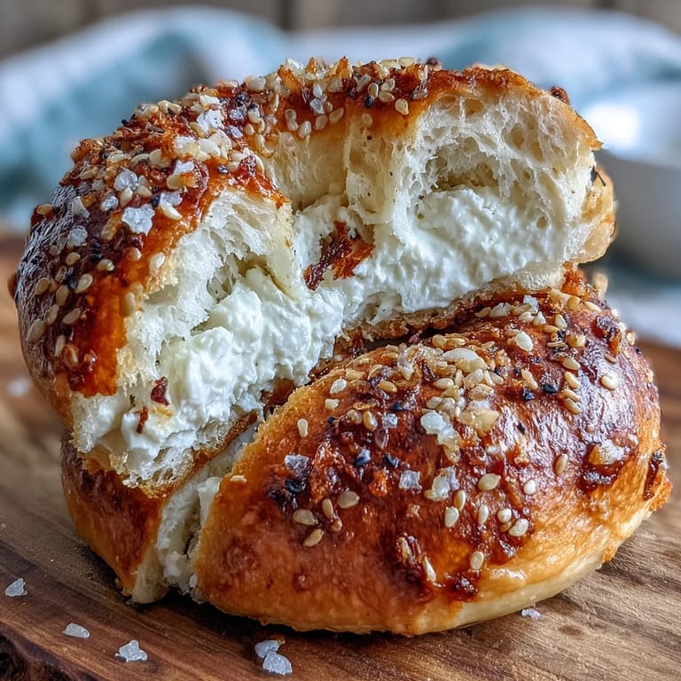 Chewy homemade bagels made with Greek yogurt and sprinkled with everything seasoning, a quick and nutritious twist on a classic favorite.