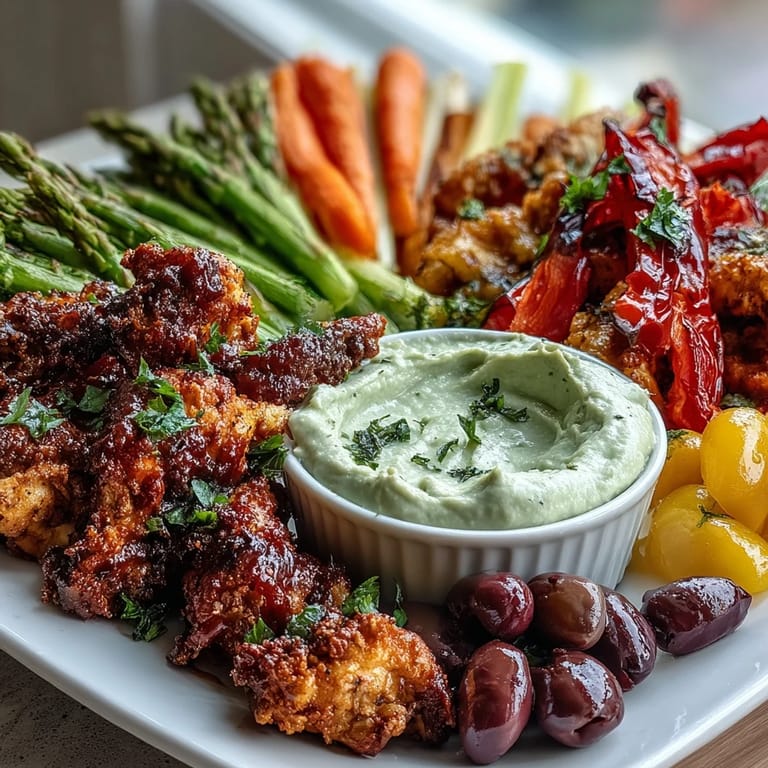 Healthy Chicken Run Veggie Tray with fresh sugar snap peas, cherry tomatoes, and black olives beside tangy ranch hummus dip.