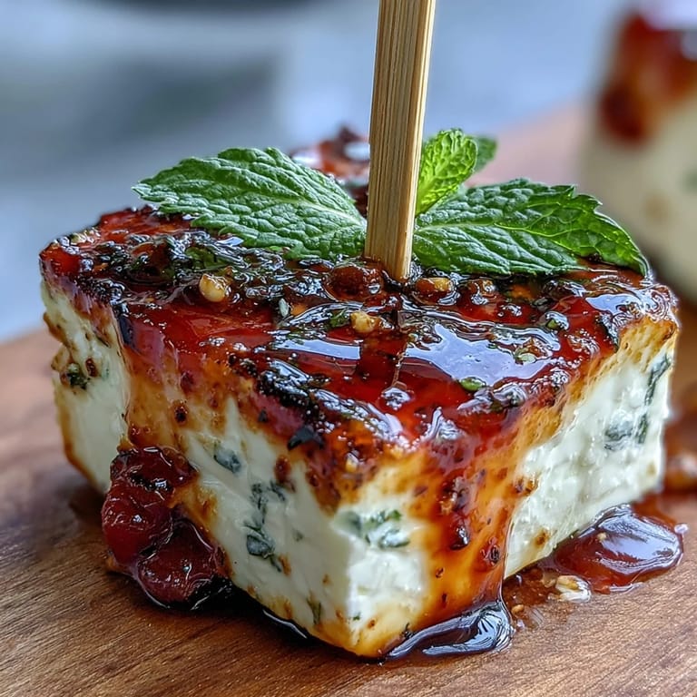 Easy watermelon feta skewers with mint and balsamic glaze, a simple yet elegant appetizer for warm-weather entertaining.