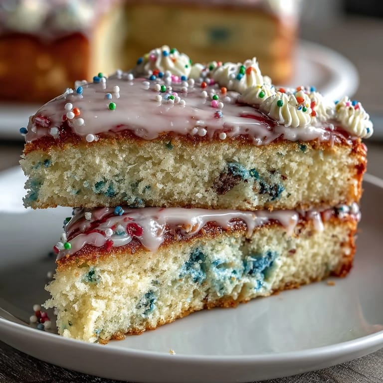 Delightful Spring Funfetti Cake topped with dreamy pastel buttercream, ideal for spring gatherings and birthdays.