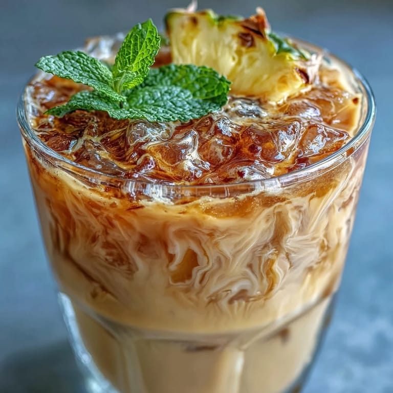 Refreshing tropical agua fresca blending sweet pineapple and creamy coconut milk, perfect for summer hydration.