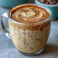 Steaming Hojicha Latte with Vanilla Extract in a ceramic mug, featuring creamy oat milk and a light froth for a cozy, low-caffeine beverage.  