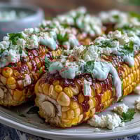 Vibrant Elote-Style Microwave Corn on the Cob with Cotija cheese, chili powder, and fresh cilantro for a quick Mexican street corn treat.
