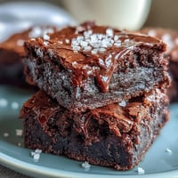 Rich tahini chocolate brownies with a marbled swirl of nutty tahini and fudgy dark chocolate in a square pan.  