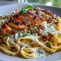 Creamy Marry Me Chicken Pasta, viral delight with tender chicken and sun-dried tomatoes.
